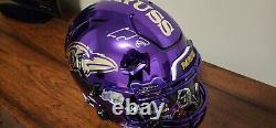 Lamar Jackson Signed Baltimore Ravens Chrome Speed Flex Helmet Big Truss