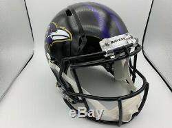 Lamar Jackson Signed Baltimore Ravens Full Size Speed Helmet COA Holo Heisman