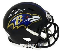 Lamar Jackson Signed Baltimore Ravens Riddell Speed Mini Helmet JSA COA