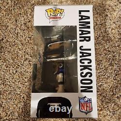 Lamar Jackson Signed Funko Pop #146 With Coa Autographed ships in protector
