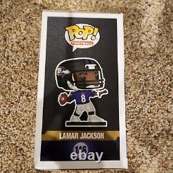 Lamar Jackson Signed Funko Pop #146 With Coa Autographed ships in protector