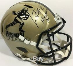 Lamar Jackson Signed Heisman Football Helmet Full Size Auto Louisville Coa Jsa