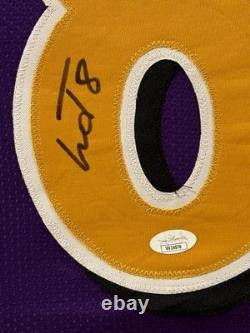 Lamar Jackson Signed Jersey Framed With JSA COA Baltimore Ravens Purple Auto