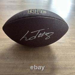 Lamar Jackson Signed Wilson Football Baltimore Ravens Autographed With COA