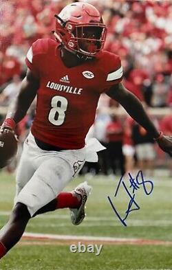 Lamar Jackson Signed autographed Baltimore Ravens 11x14 Photo PROOF COA