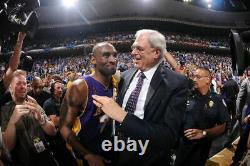 Los Angeles Lakers Kobe Bryant Phil Jackson Signed Autographed Basketball COA