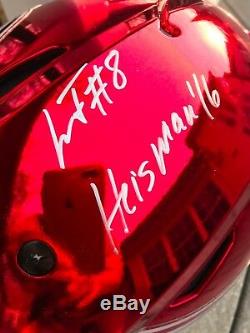 Louisville Cardinals Game Worn Used Football Helmet Signed Lamar Jackson JSA Ali