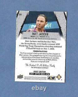 MATT JACKSON 2021 UD Upper Deck AEW Wrestling PYRO Auto Autograph 14/25
