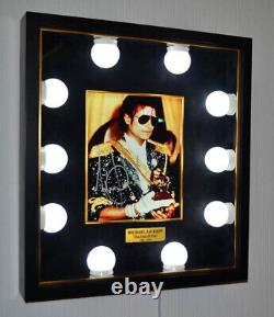 MICHAEL JACKSON AUTOGRAPH Signed RARE Photo, Lighted Frame, UACC RD#228 COA