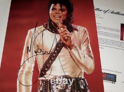 MICHAEL JACKSON AUTOGRAPHED 11x14 COLOR PHOTO (THRILLER) PSA DNA
