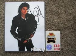 MICHAEL JACKSON AUTOGRAPHED 8X10 withCOA