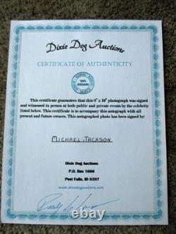 MICHAEL JACKSON AUTOGRAPHED 8X10 withCOA