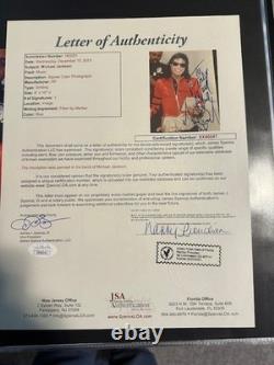 MICHAEL JACKSON AUTOGRAPHED SIGNED 8X10 PHOTO JSA FULL LETTER RARE King Of Pop