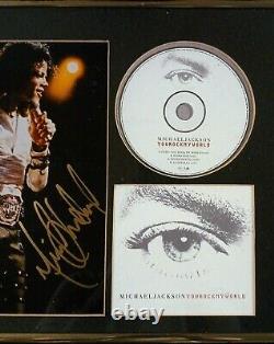 MICHAEL JACKSON Hand Signed YOU ROCK MY WORLD Autographed PHOTO & CD Framed RARE