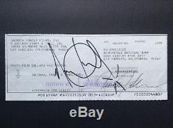 MICHAEL JACKSON & JERMAINE Hand Signed Autograph BANK CHECK COA ie Fedora Glove