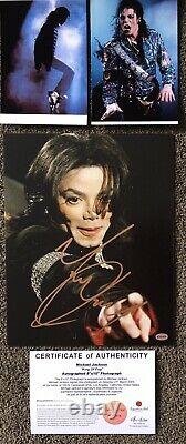 MICHAEL JACKSON King Of Pop Genuinely Hand Signed 8x10 Photo COA