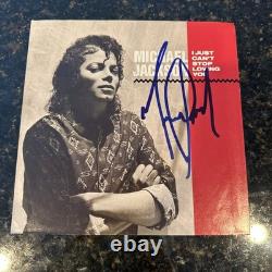 MICHAEL JACKSON SIGNED 7 Record Album Single From Bad I Just Can't Stop Beckett