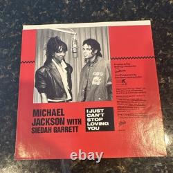 MICHAEL JACKSON SIGNED 7 Record Album Single From Bad I Just Can't Stop Beckett