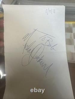 MICHAEL JACKSON SIGNED AUTOGRAPH Cut Dated 1/17/78 Extremely Bold Rare