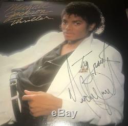 MICHAEL JACKSON SIGNED THRILLER LP JSA AUTHENTICATION FULL LETTER With PROOF PHOTO