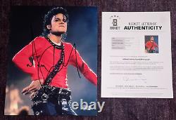 MICHAEL JACKSON Signed 11x14 PHOTO with Beckett (BAS) LOA