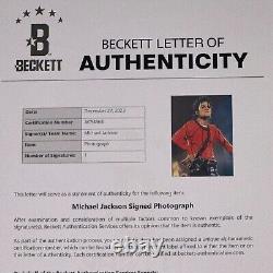 MICHAEL JACKSON Signed 11x14 PHOTO with Beckett (BAS) LOA