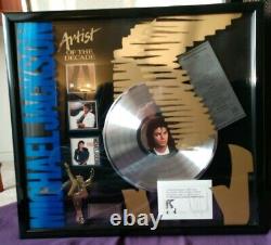 MICHAEL JACKSON Signed Artist Of The Decade MJ Platinum Record Award Non-RIAA
