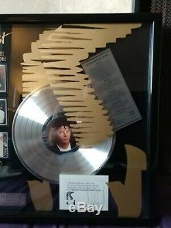 MICHAEL JACKSON Signed Artist Of The Decade non RIAA Platinum Record Award