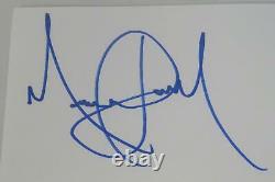 MICHAEL JACKSON Signed Autograph 4x6 Index Card Encapsulated Slab