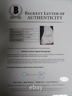 MICHAEL JACKSON Signed Autograph Auto 11x14 Photo JSA BAS