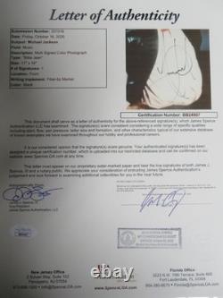 MICHAEL JACKSON Signed Autograph Auto 11x14 Photo JSA BAS