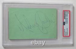 MICHAEL JACKSON Signed Autograph Auto 3x5 Index Card Cut Slab PSA JSA