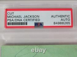 MICHAEL JACKSON Signed Autograph Auto 3x5 Index Card Cut Slab PSA JSA