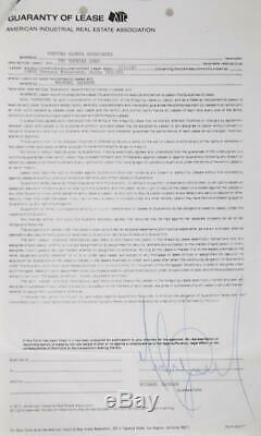 MICHAEL JACKSON TWICE SIGNED LEASE AGREEMENT (Historical document proof!)