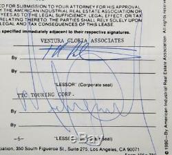 MICHAEL JACKSON TWICE SIGNED LEASE AGREEMENT (Historical document proof!)