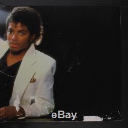 MICHAEL JACKSON Thriller LP Autographed to industry exec, tears on back cover