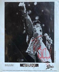 MICHAEL JACKSON hand SIGNED EPIC 8x10 Promo PHOTO, AUTOGRAPH, during BAD era
