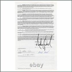 Michael Jackson 2001 30th Anniversary Celebration Autographed Contract (USA)