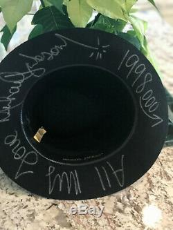 Michael Jackson AUTHENTIC AUTOGRAPHED Black Fedora Hat Hollywood Memorabilia
