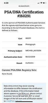 Michael Jackson Authentic Signed 11X14 Photo Autographed PSA/DNA #I60291