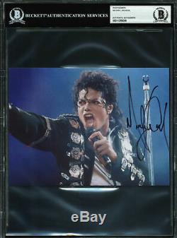 Michael Jackson Authentic Signed 6x8 Photo Autographed BAS Slabbed 2