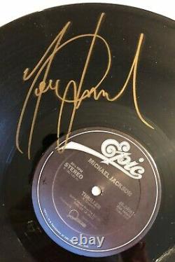 Michael Jackson Autographed 12 Single (33 1/3 RPM). Thriller, Signed on Vinyl