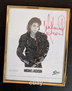 Michael Jackson Autographed 8x10 Photo'Bad' era Original 1987 Signed