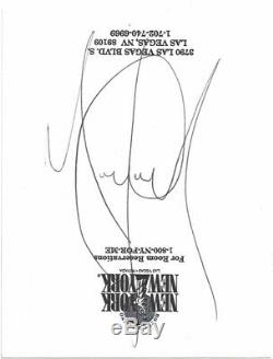 Michael Jackson Autographed Cut Paper New York New York Las Vegas JSA 26021