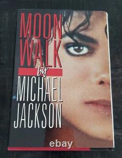 Michael Jackson Autographed Handsigned in Red Rare Moonwalk 1st Edition 1988