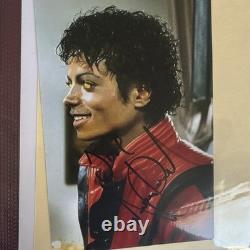 Michael Jackson Autographed Jacket Photo Thriller Superstar with COA