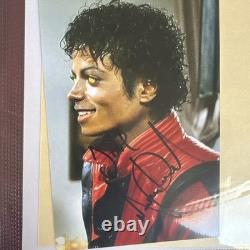 Michael Jackson Autographed Jacket Photo Thriller Superstar with COA