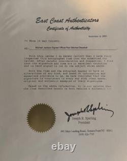 Michael Jackson Autographed Signed Baseball East Coast Authenticators LOA