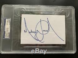 Michael Jackson Autographed Signed Card PSA AUTHENTICATED! KING OF POP