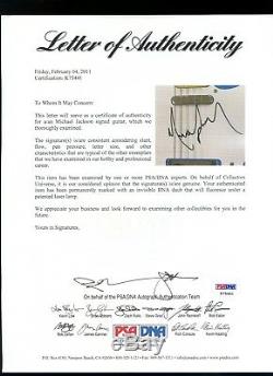 Michael Jackson Autographed Signed Guitar withOriginal Artwork PSA/DNA Certified